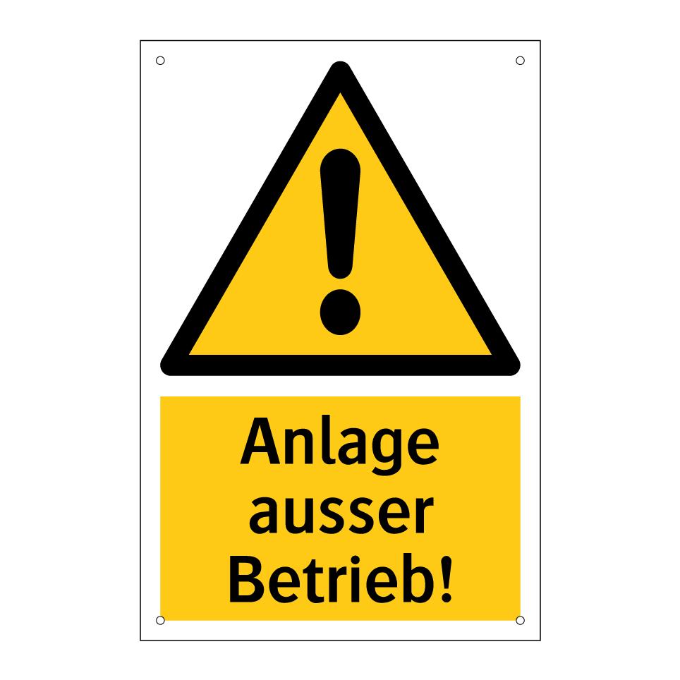 Anlage ausser Betrieb!