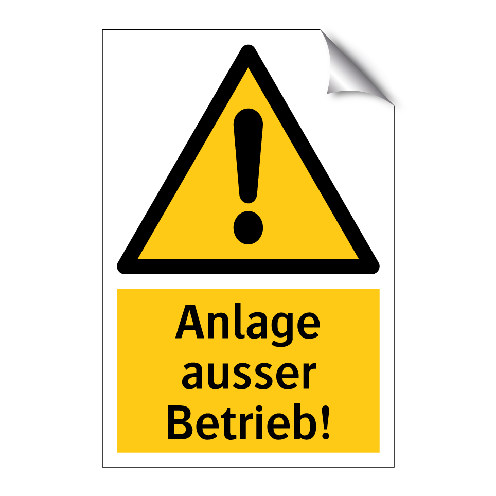 Anlage ausser Betrieb!