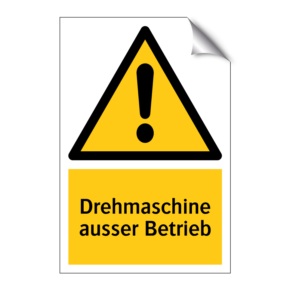 Drehmaschine ausser Betrieb