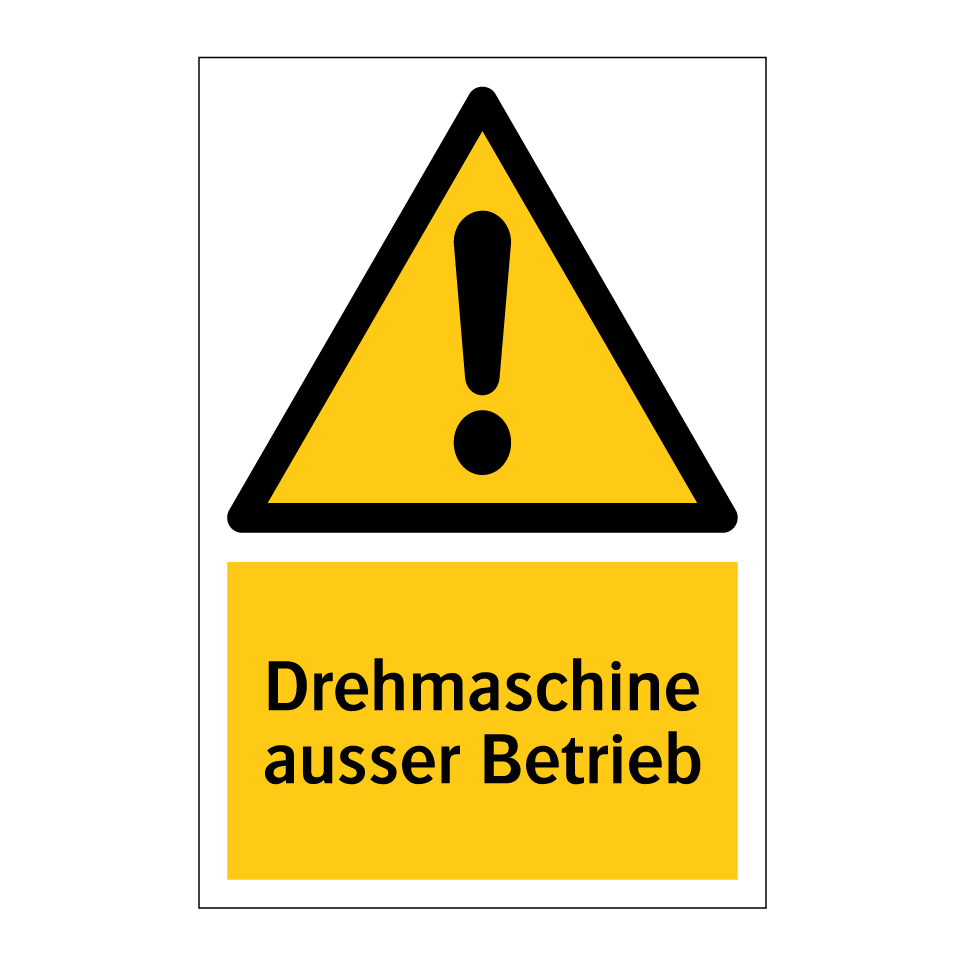 Drehmaschine ausser Betrieb