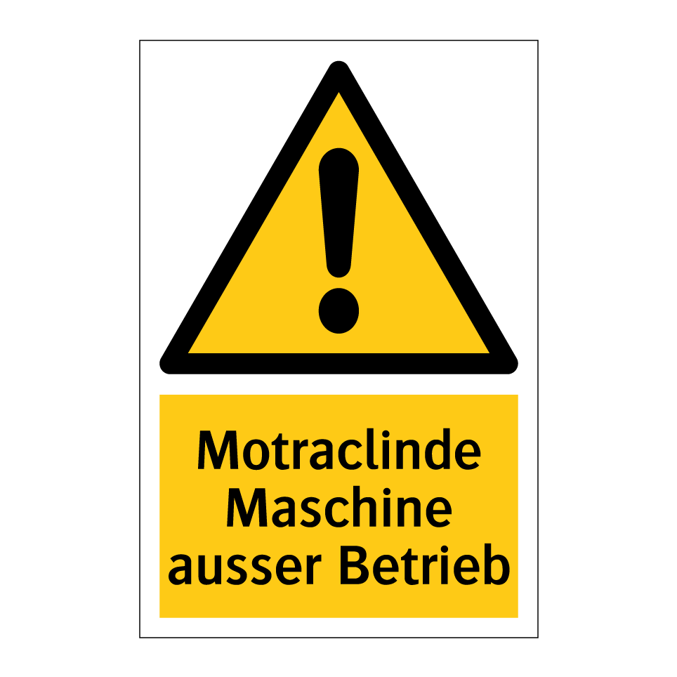 Motraclinde Maschine ausser Betrieb