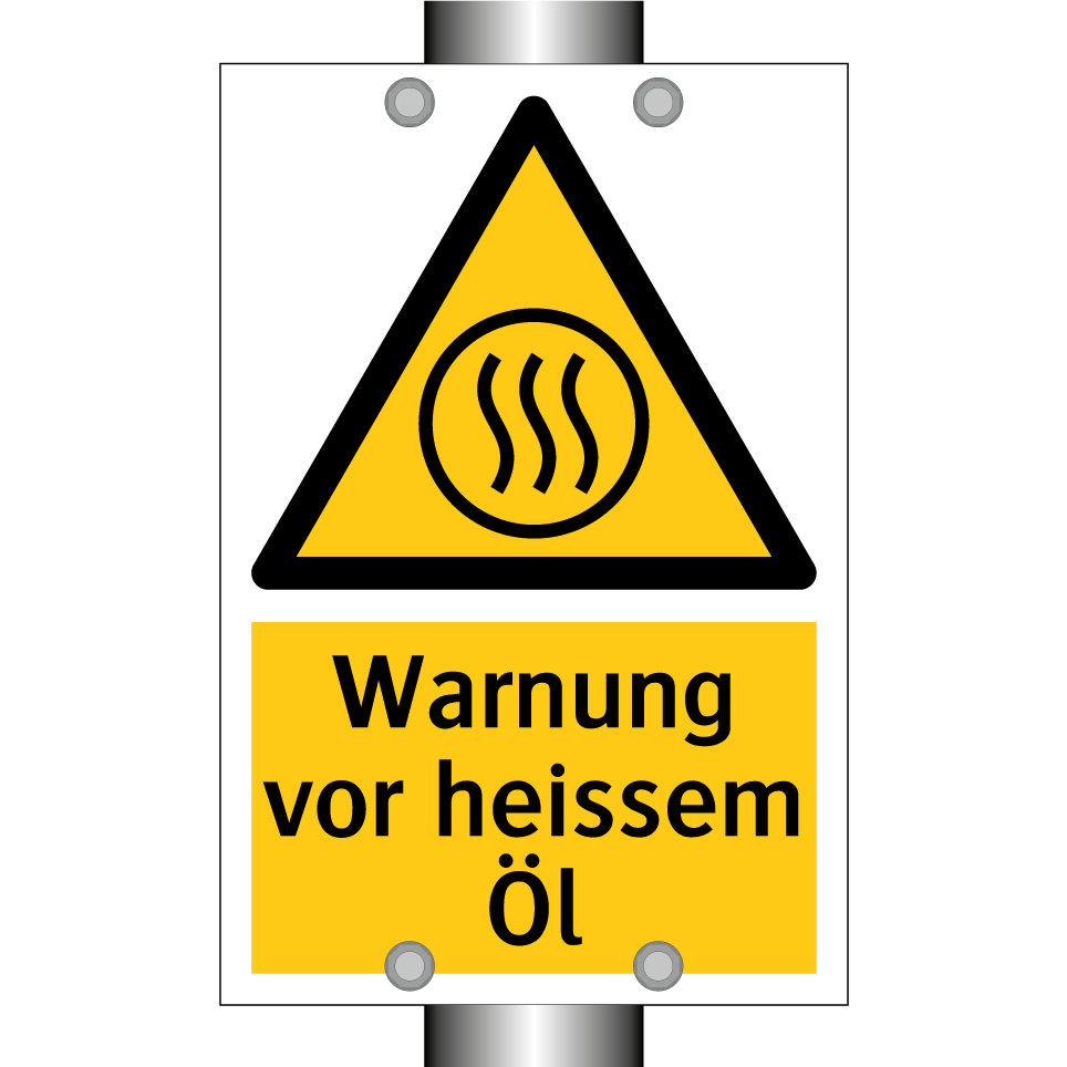 Warnung vor heissem Öl