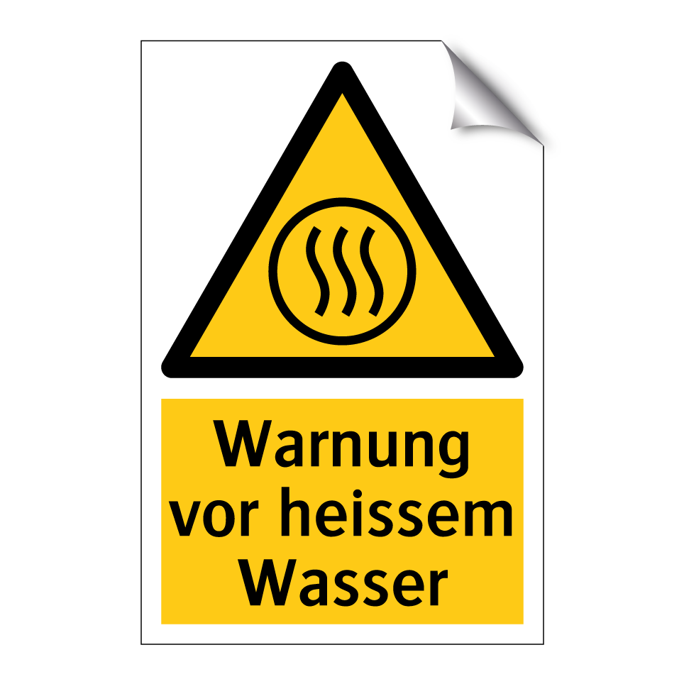 Warnung vor heissem Wasser