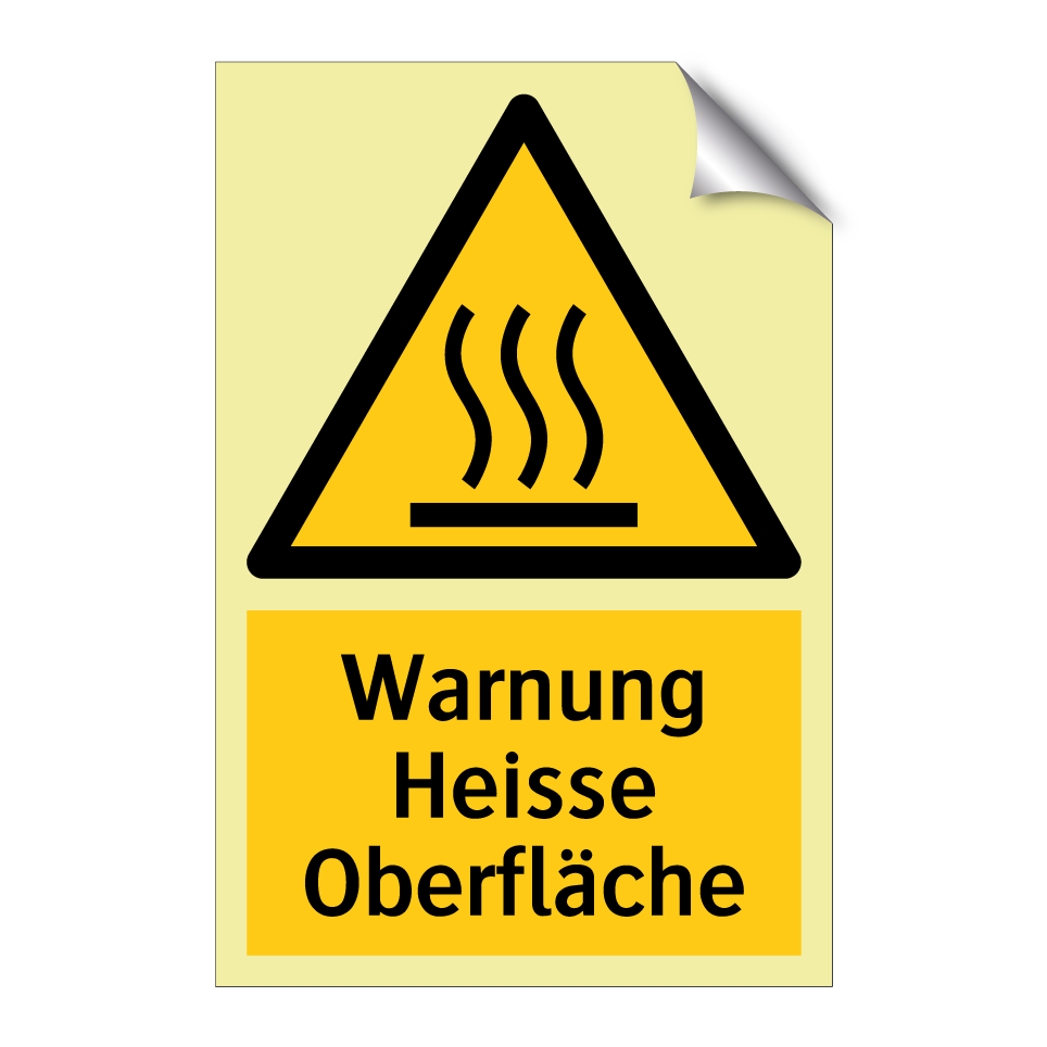 Warnung Heisse Oberfläche