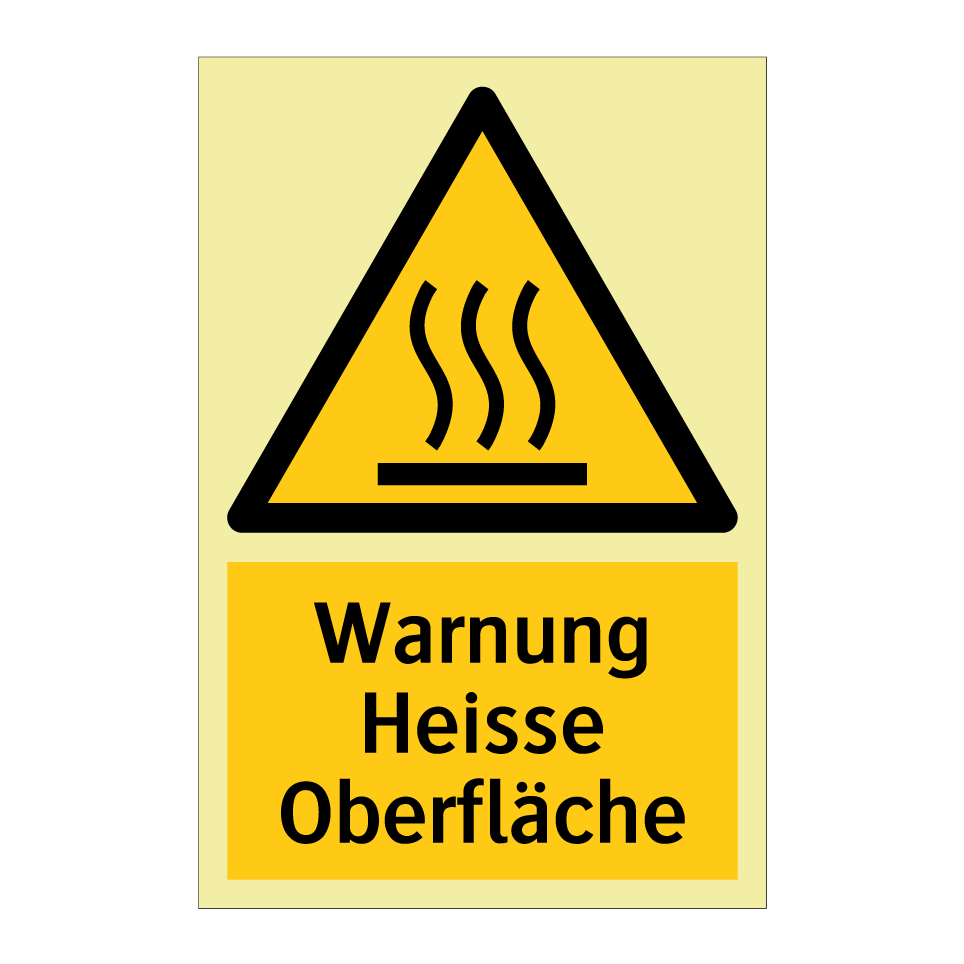 Warnung Heisse Oberfläche
