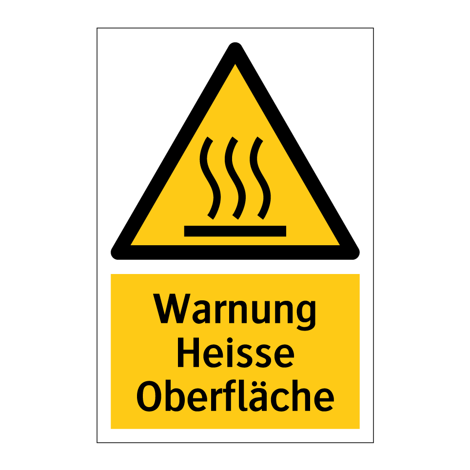 Warnung Heisse Oberfläche