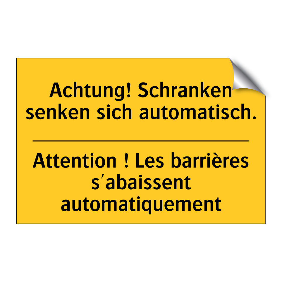 Achtung! Schranken senken sich /.../ - Attention ! Les barrières s'abaissent /.../