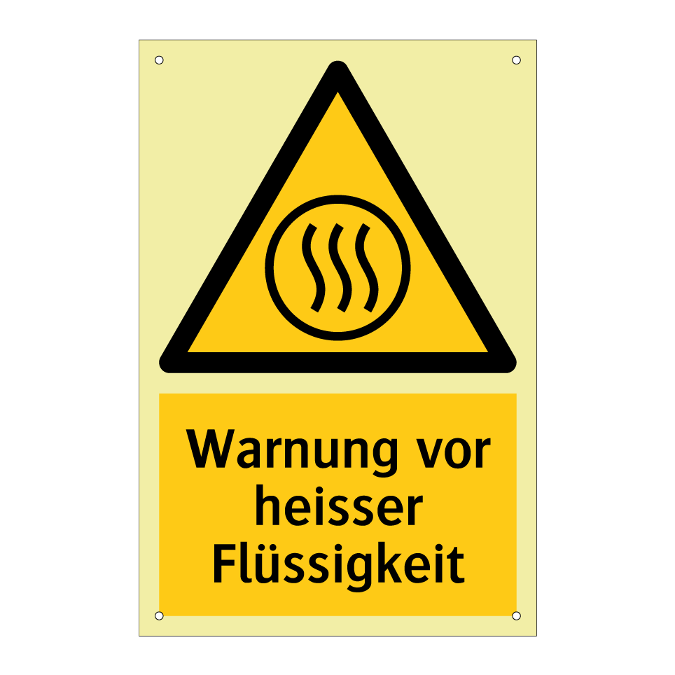 Warnung vor heisser Flüssigkeit