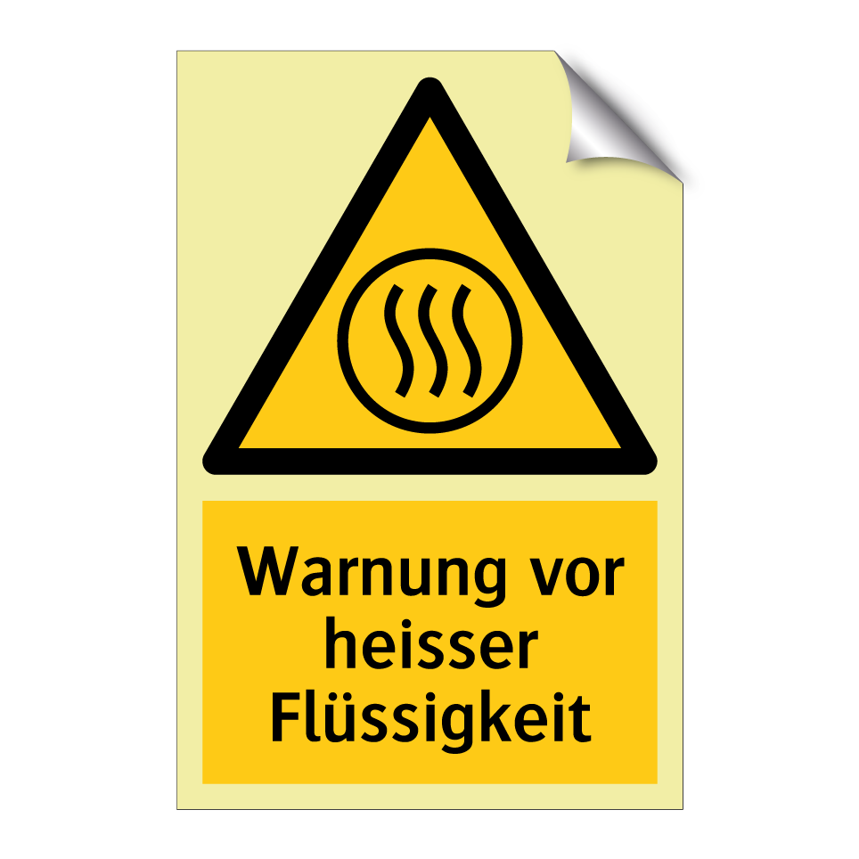 Warnung vor heisser Flüssigkeit