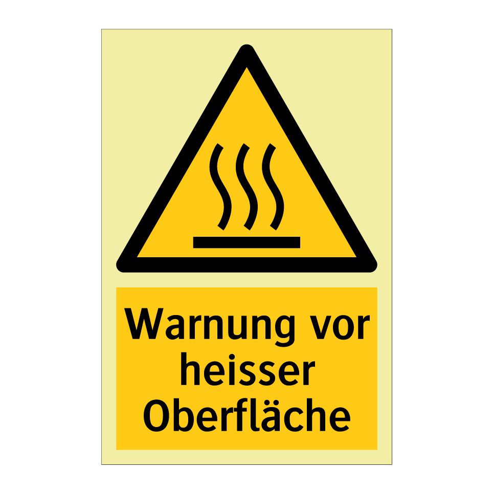 Warnung vor heisser Oberfläche
