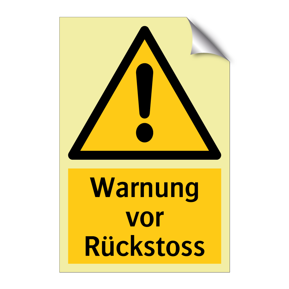 Warnung vor Rückstoss
