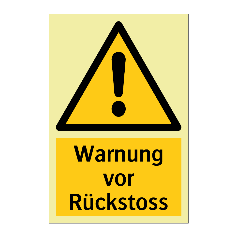 Warnung vor Rückstoss