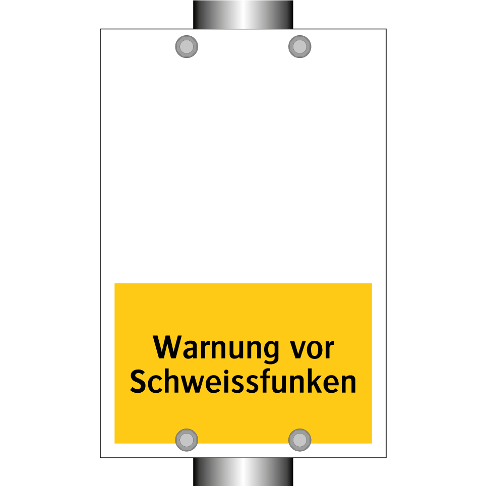 Warnung vor Schweissfunken