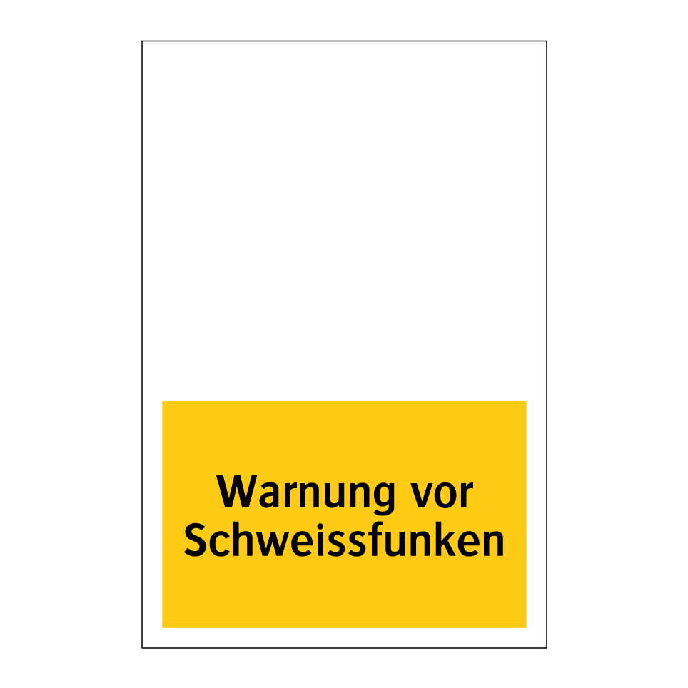 Warnung vor Schweissfunken