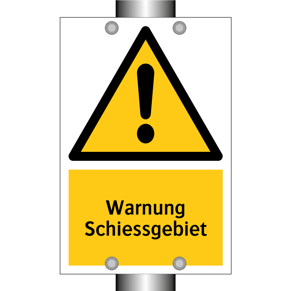Warnung Schiessgebiet