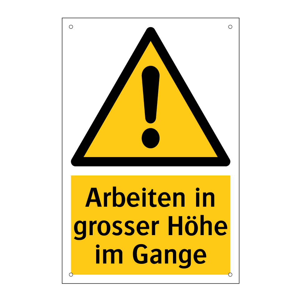 Arbeiten in grosser Höhe im Gange