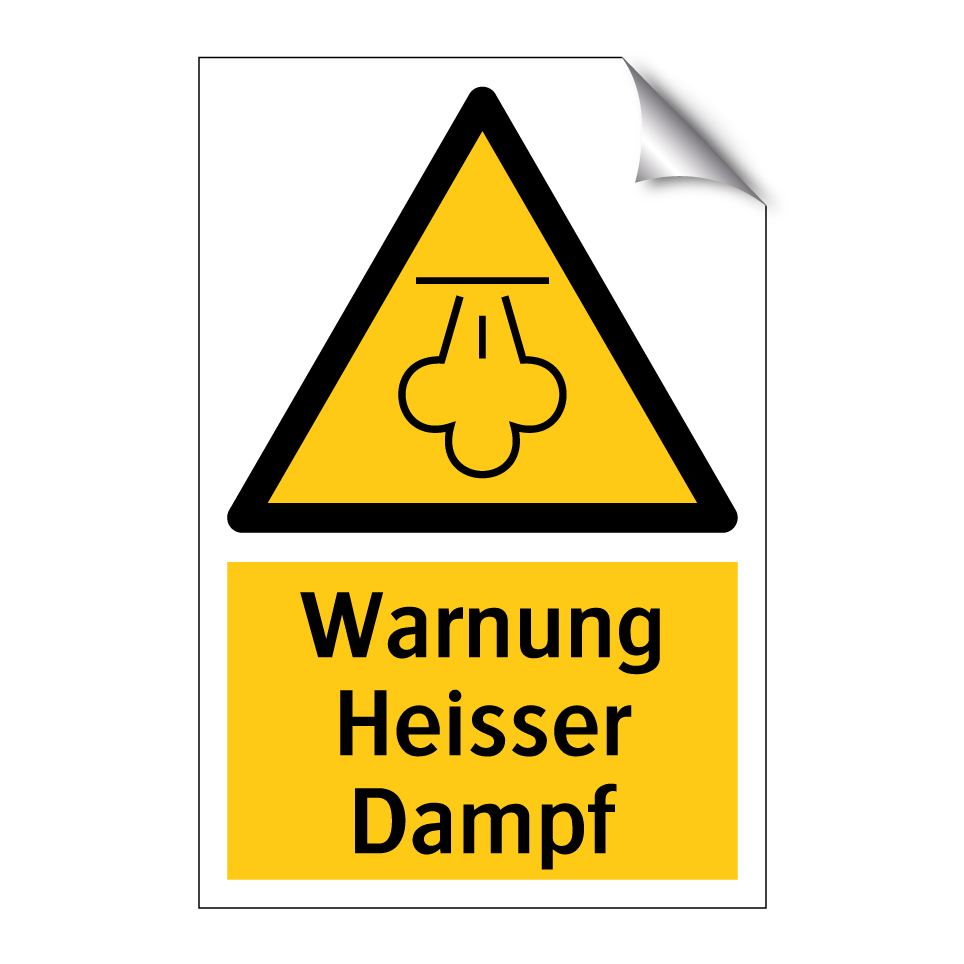 Warnung Heisser Dampf