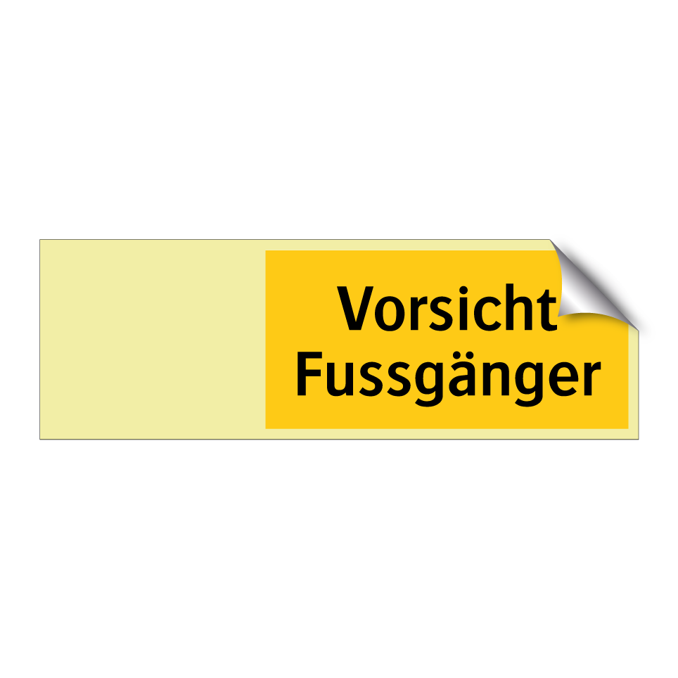 Vorsicht Fussgänger
