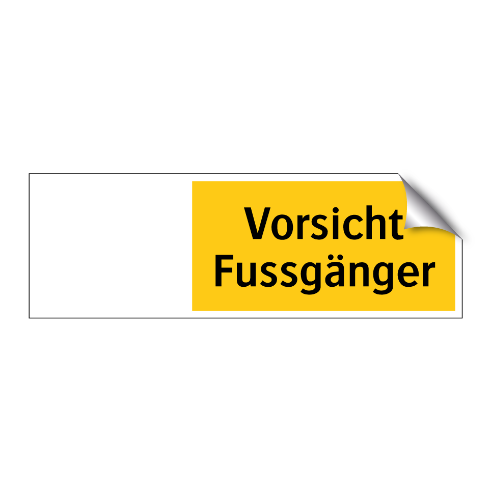 Vorsicht Fussgänger