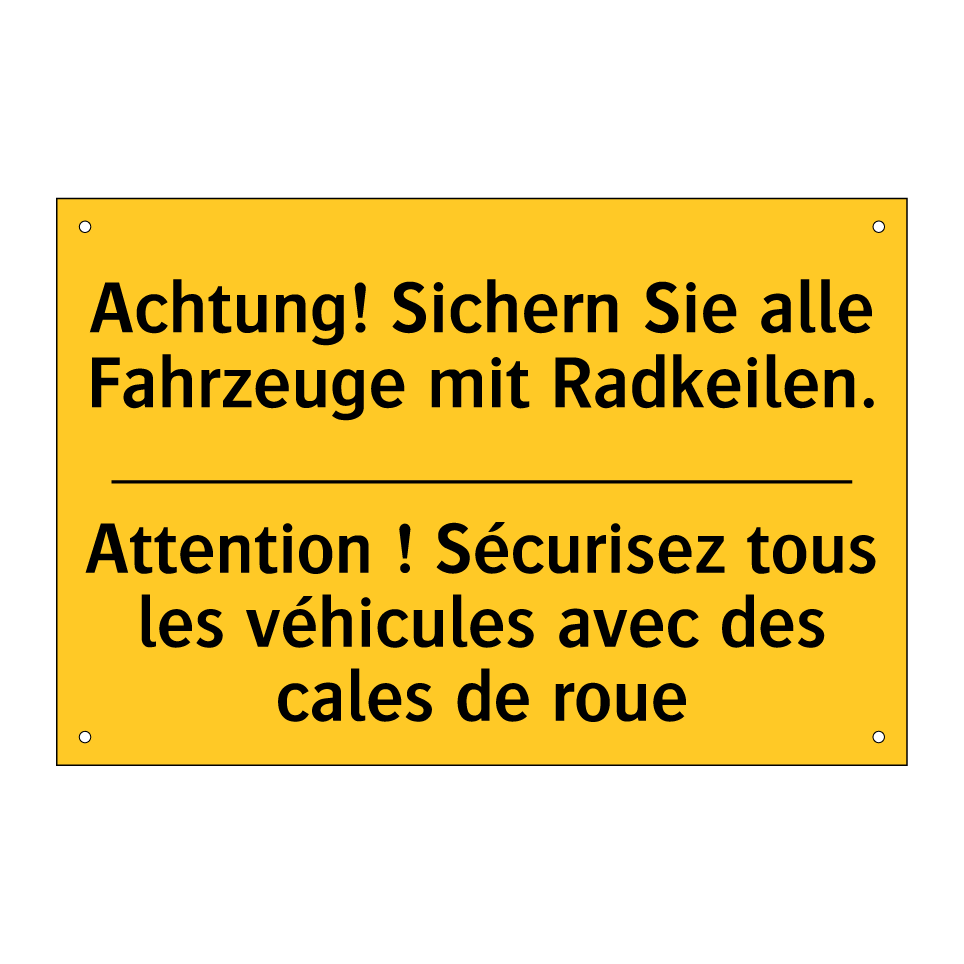 Achtung! Sichern Sie alle Fahrzeuge /.../ - Attention ! Sécurisez tous les /.../