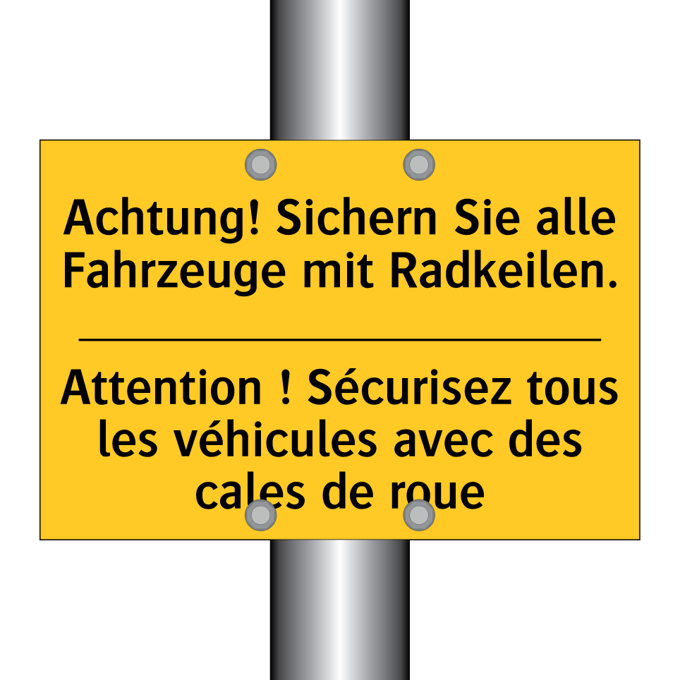 Achtung! Sichern Sie alle Fahrzeuge /.../ - Attention ! Sécurisez tous les /.../