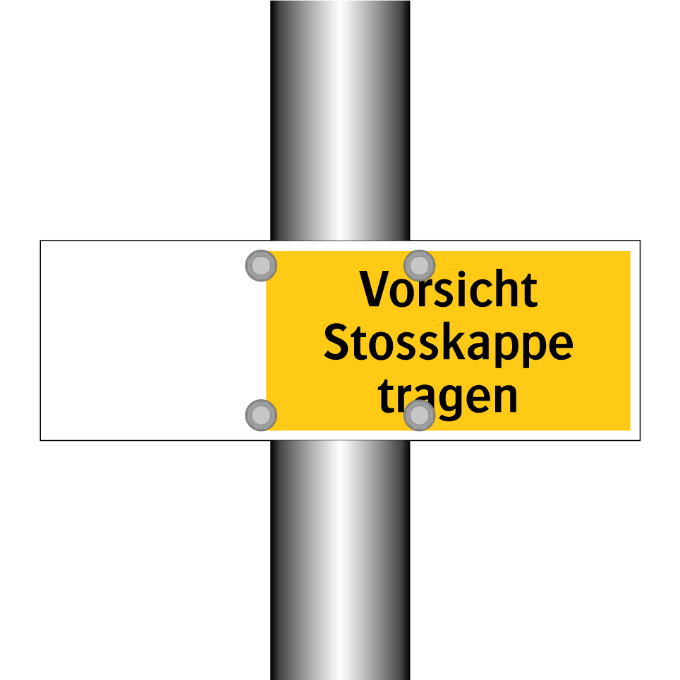 Vorsicht Stosskappe tragen