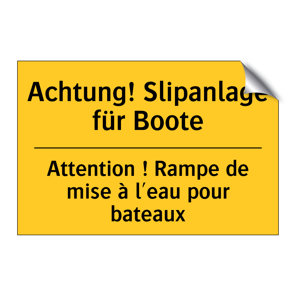 Achtung! Slipanlage für Boote - Attention ! Rampe de mise à l'eau /.../