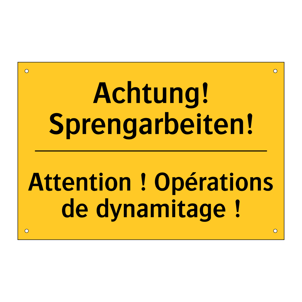 Achtung! Sprengarbeiten! - Attention ! Opérations de dynamitage /.../