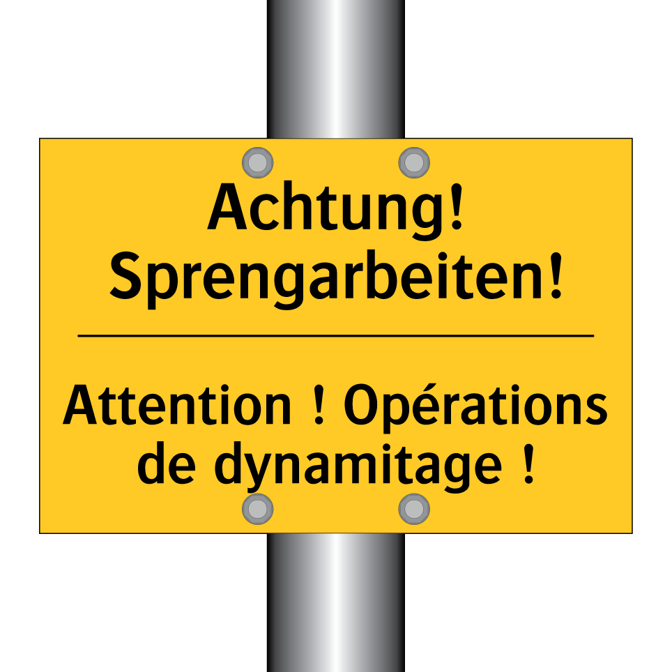 Achtung! Sprengarbeiten! - Attention ! Opérations de dynamitage /.../