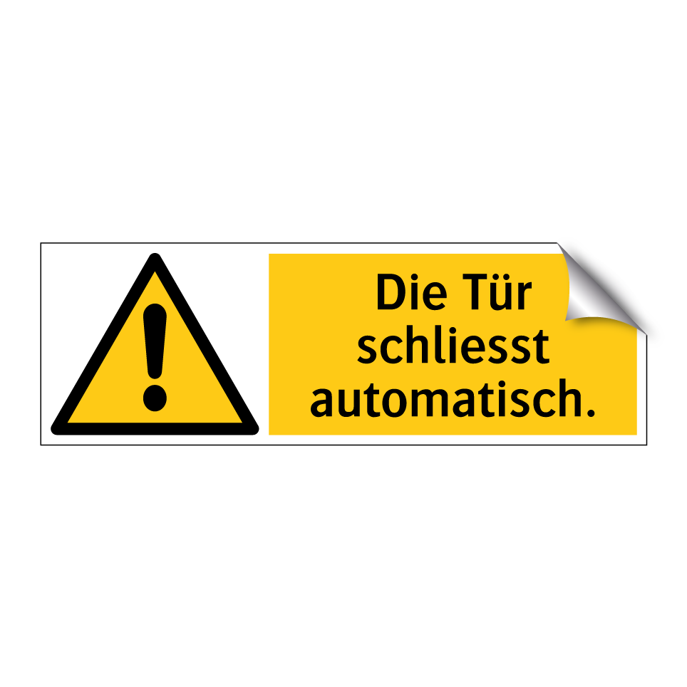 Die Tür schliesst automatisch.