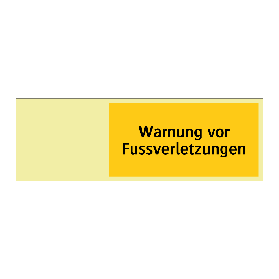 Warnung vor Fussverletzungen