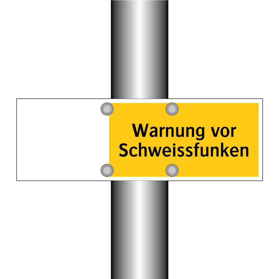 Warnung vor Schweissfunken