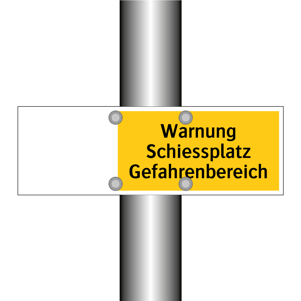 Warnung Schiessplatz Gefahrenbereich
