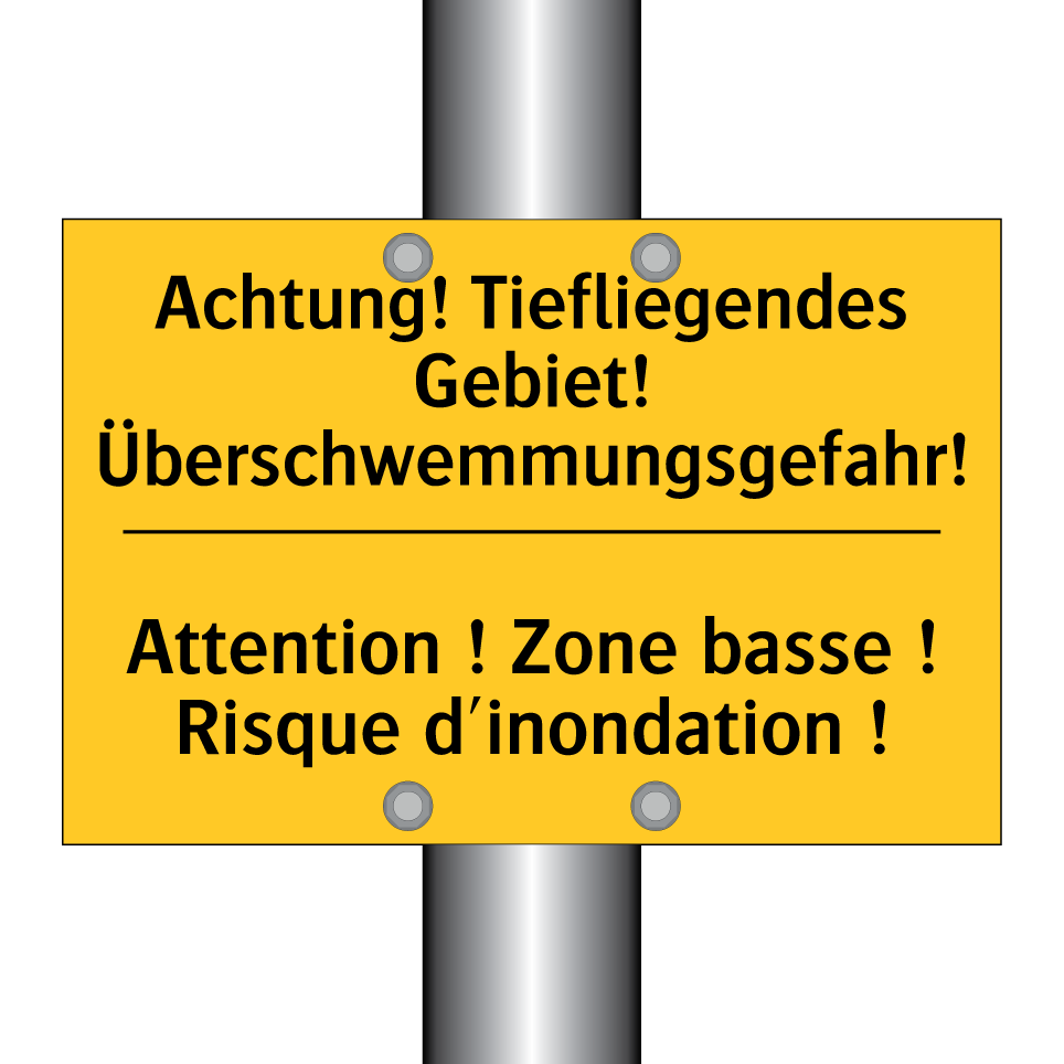 Achtung! Tiefliegendes Gebiet! /.../ - Attention ! Zone basse ! Risque /.../