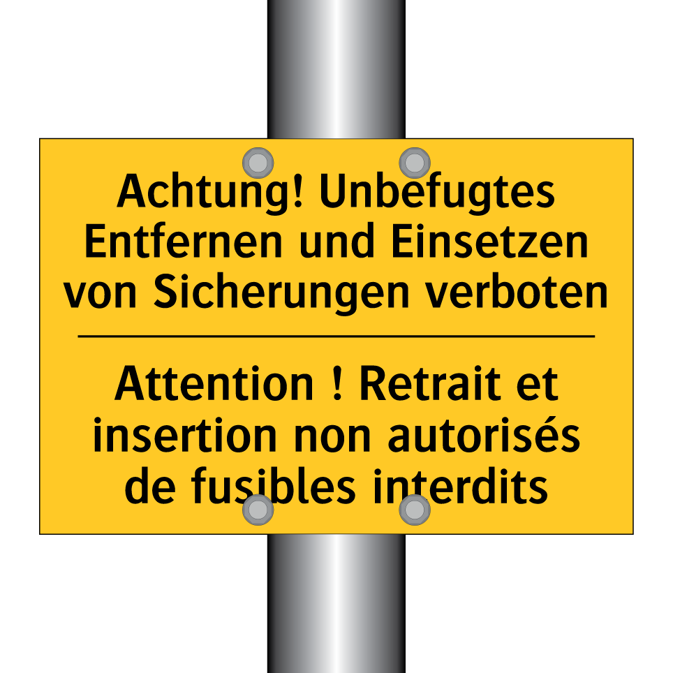 Achtung! Unbefugtes Entfernen /.../ - Attention ! Retrait et insertion /.../