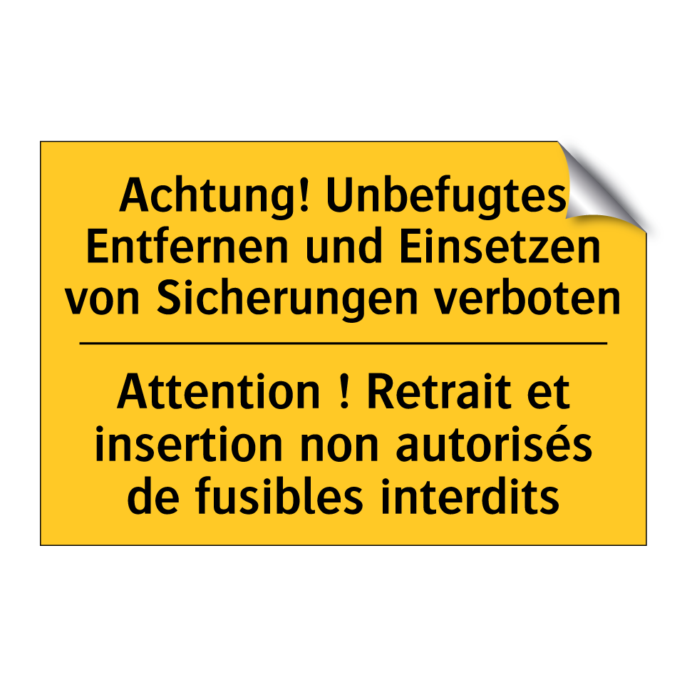 Achtung! Unbefugtes Entfernen /.../ - Attention ! Retrait et insertion /.../