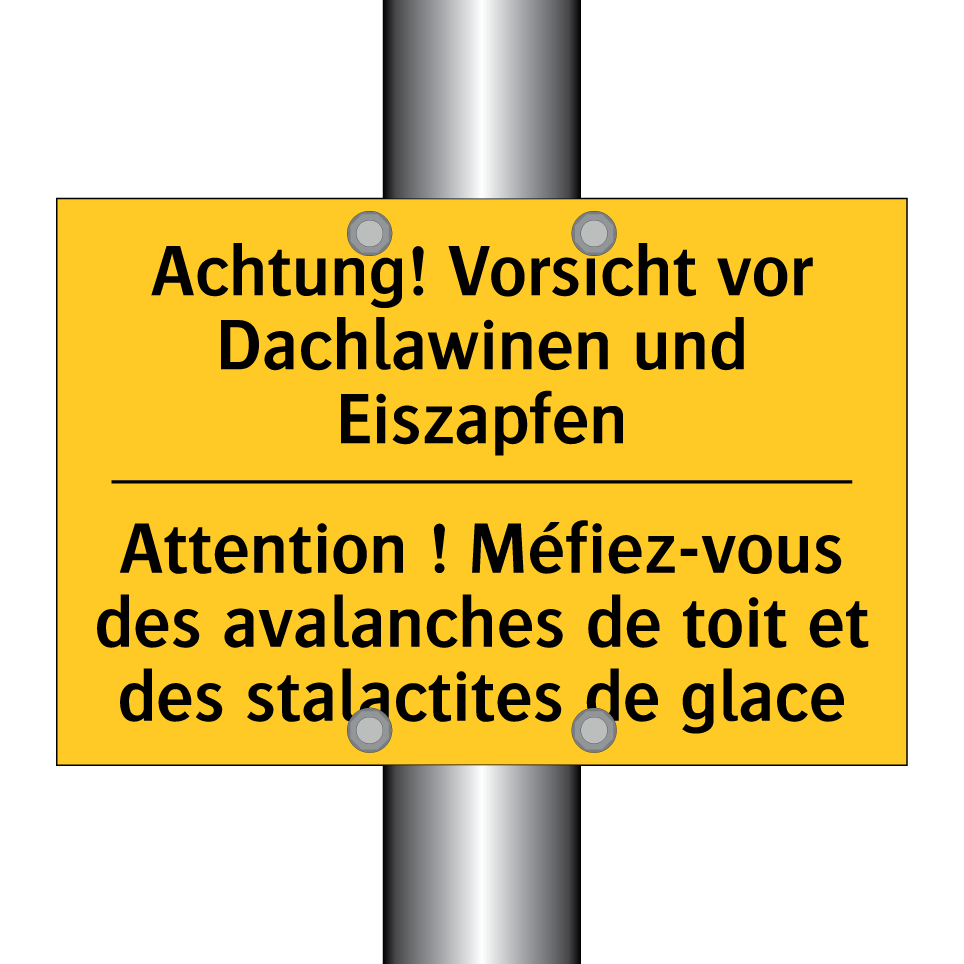 Achtung! Vorsicht vor Dachlawinen /.../ - Attention ! Méfiez-vous des avalanches /.../