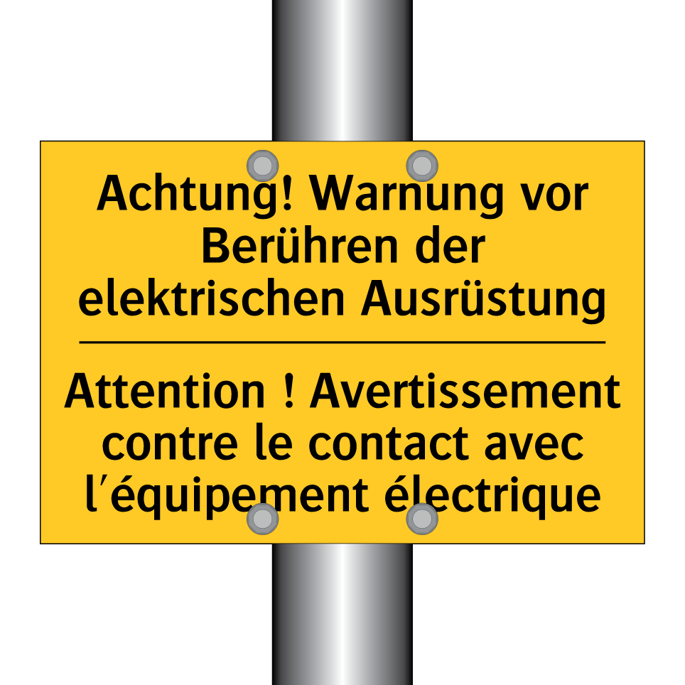 Achtung! Warnung vor Berühren /.../ - Attention ! Avertissement contre /.../