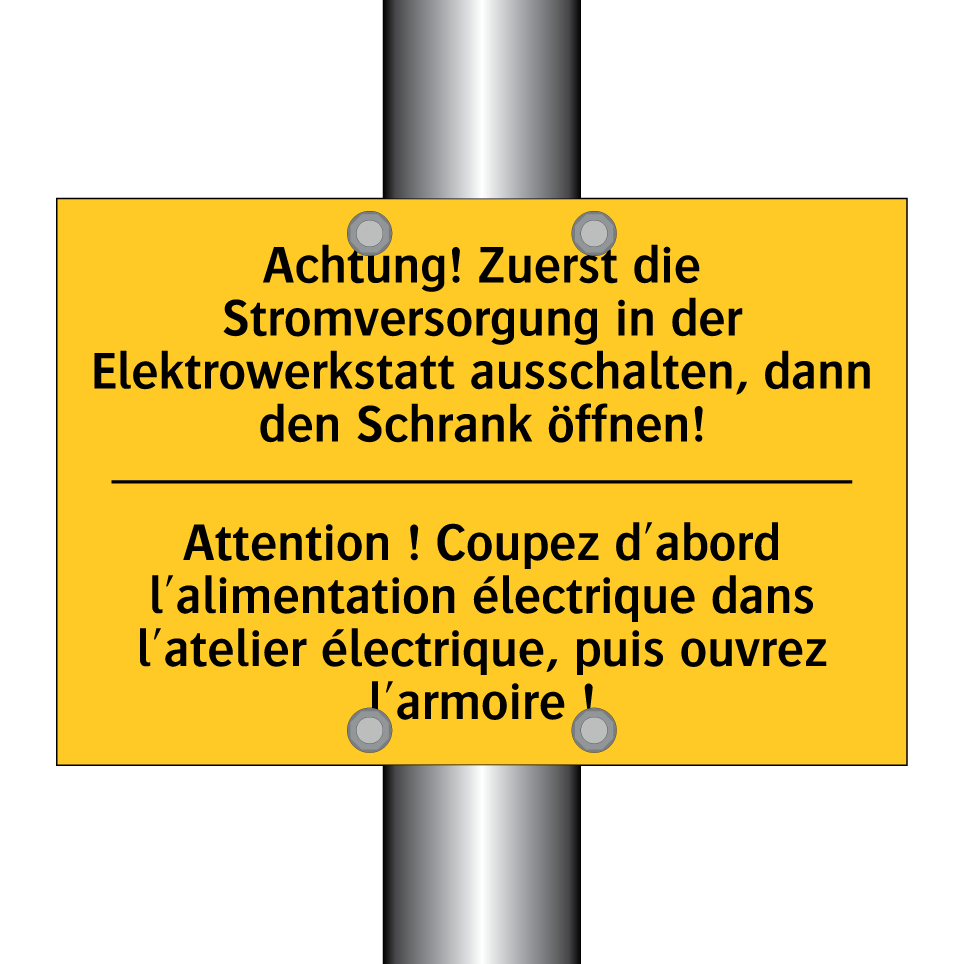 Achtung! Zuerst die Stromversorgung /.../ - Attention ! Coupez d'abord l'alimentation /.../