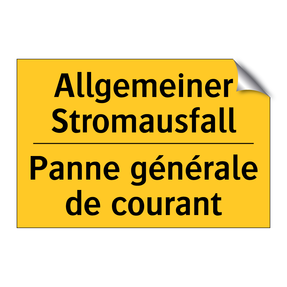 Allgemeiner Stromausfall - Panne générale de courant