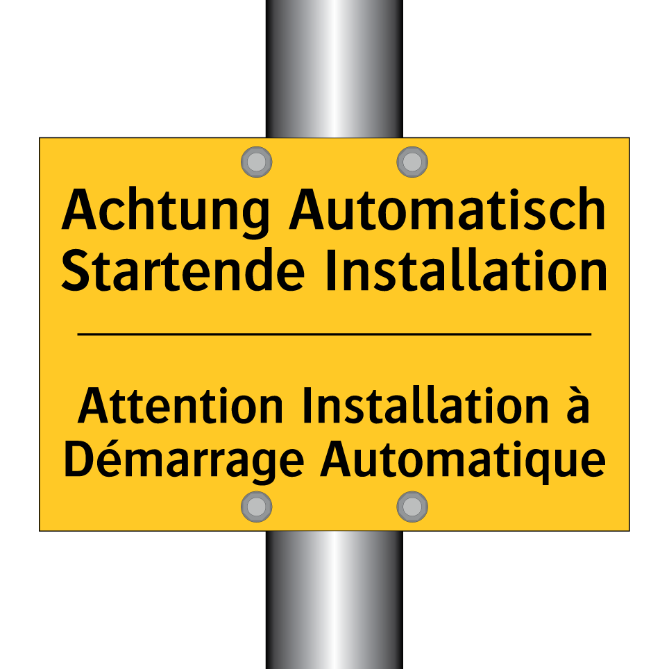 Achtung Automatisch Startende /.../ - Attention Installation à Démarrage /.../