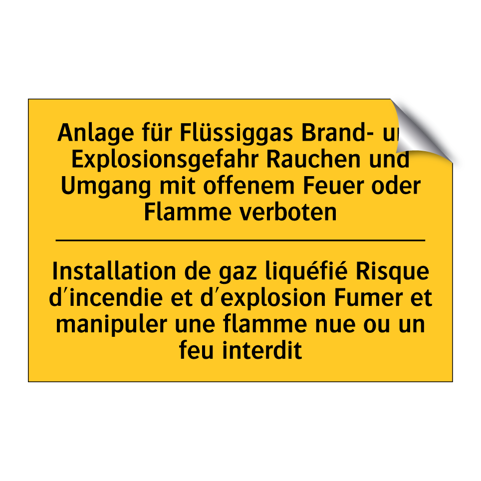 Anlage für Flüssiggas Brand- und /.../ - Installation de gaz liquéfié Risque /.../