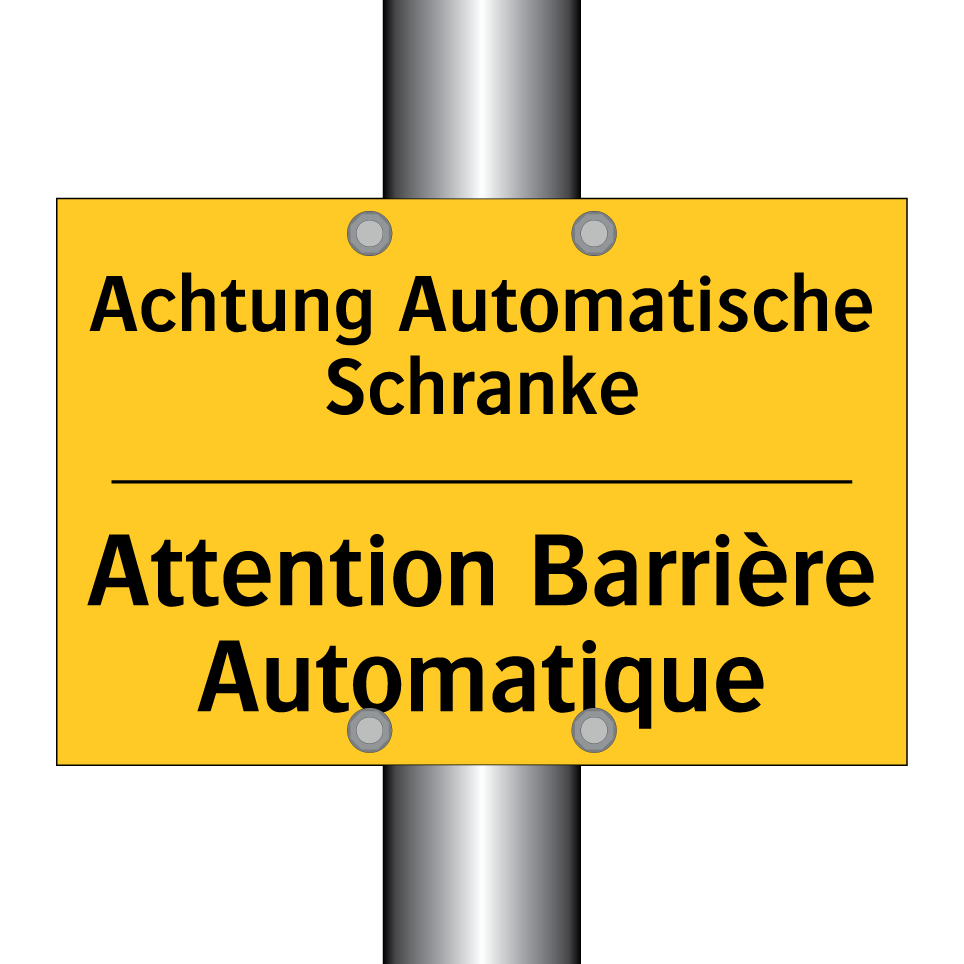 Achtung Automatische Schranke - Attention Barrière Automatique