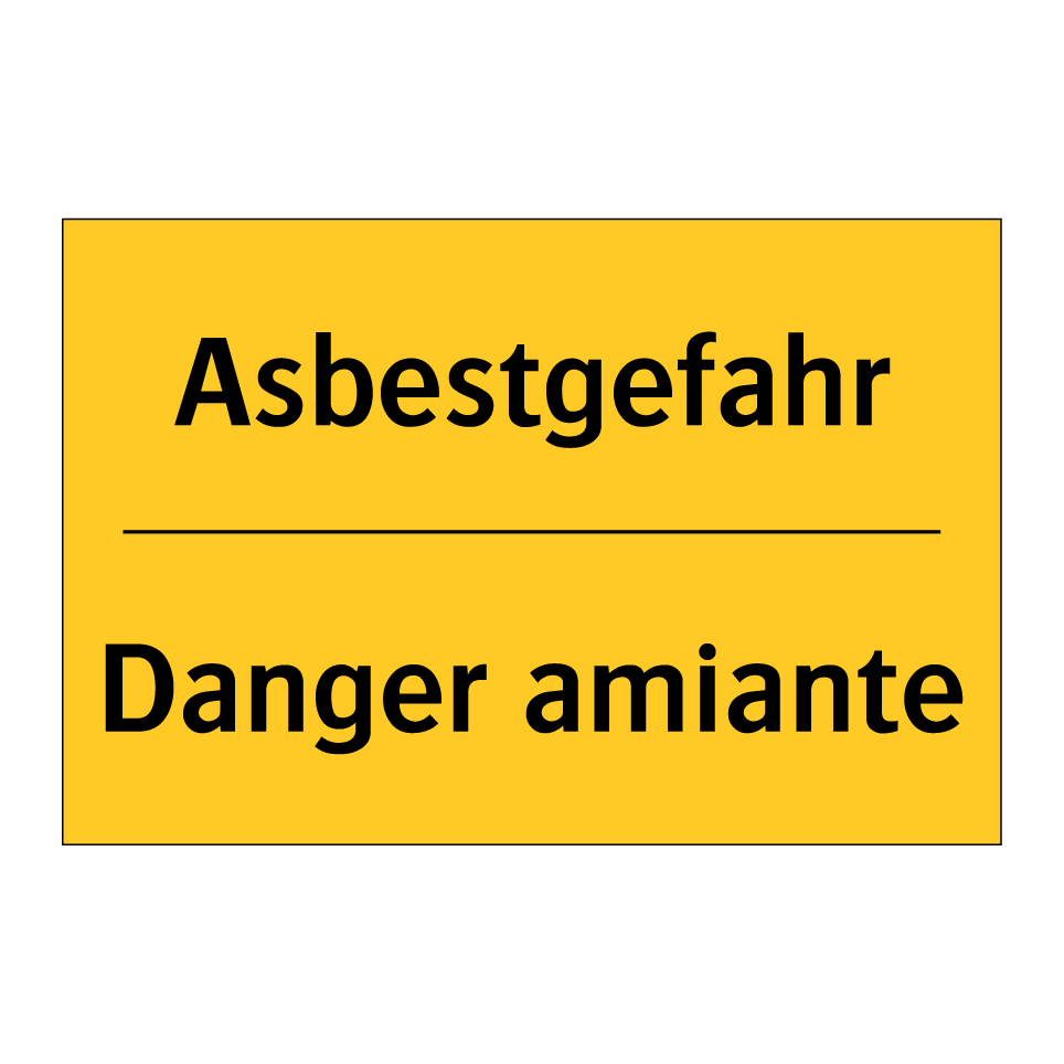 Asbestgefahr - Danger amiante