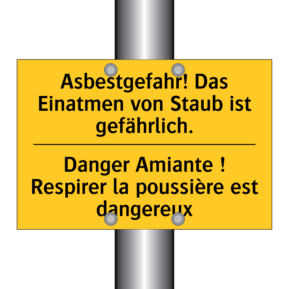 Asbestgefahr! Das Einatmen von /.../ - Danger Amiante ! Respirer la poussière /.../