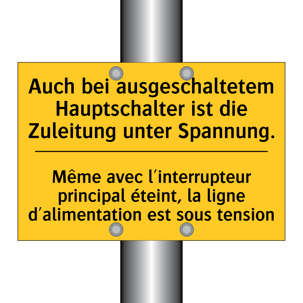 Auch bei ausgeschaltetem Hauptschalter /.../ - Même avec l'interrupteur principal /.../