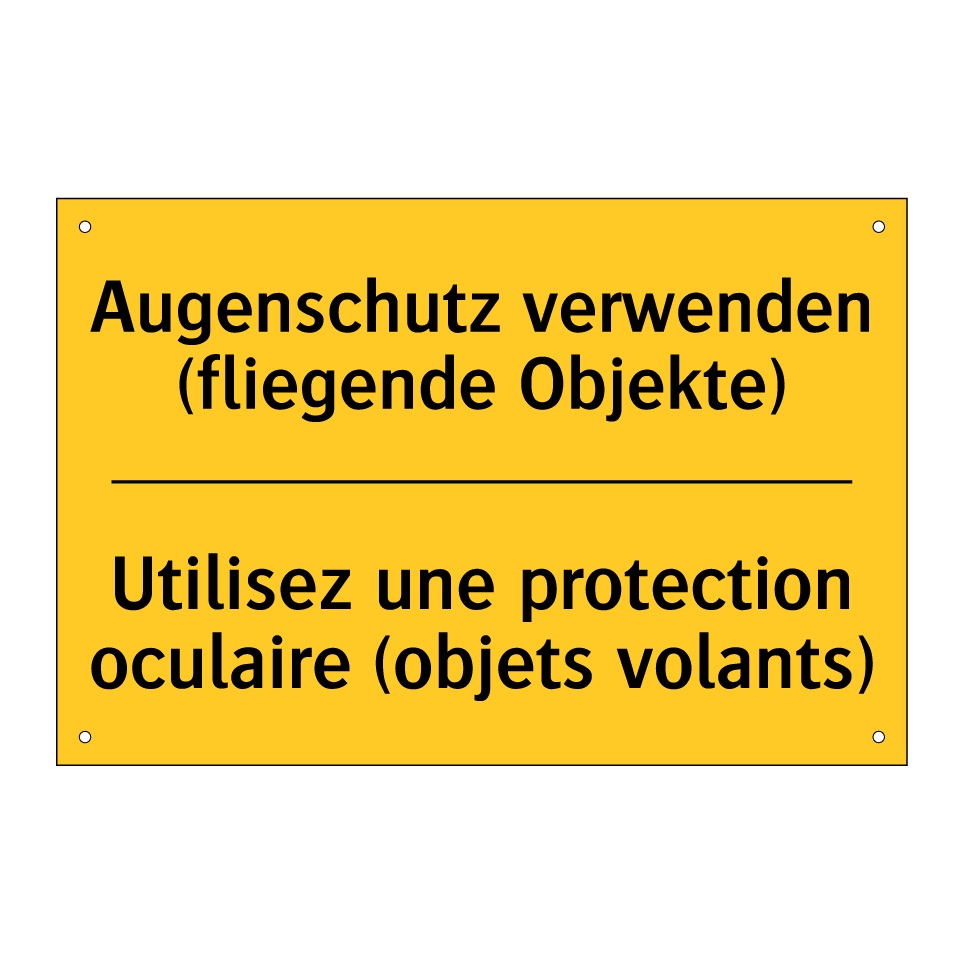 Augenschutz verwenden (fliegende /.../ - Utilisez une protection oculaire /.../