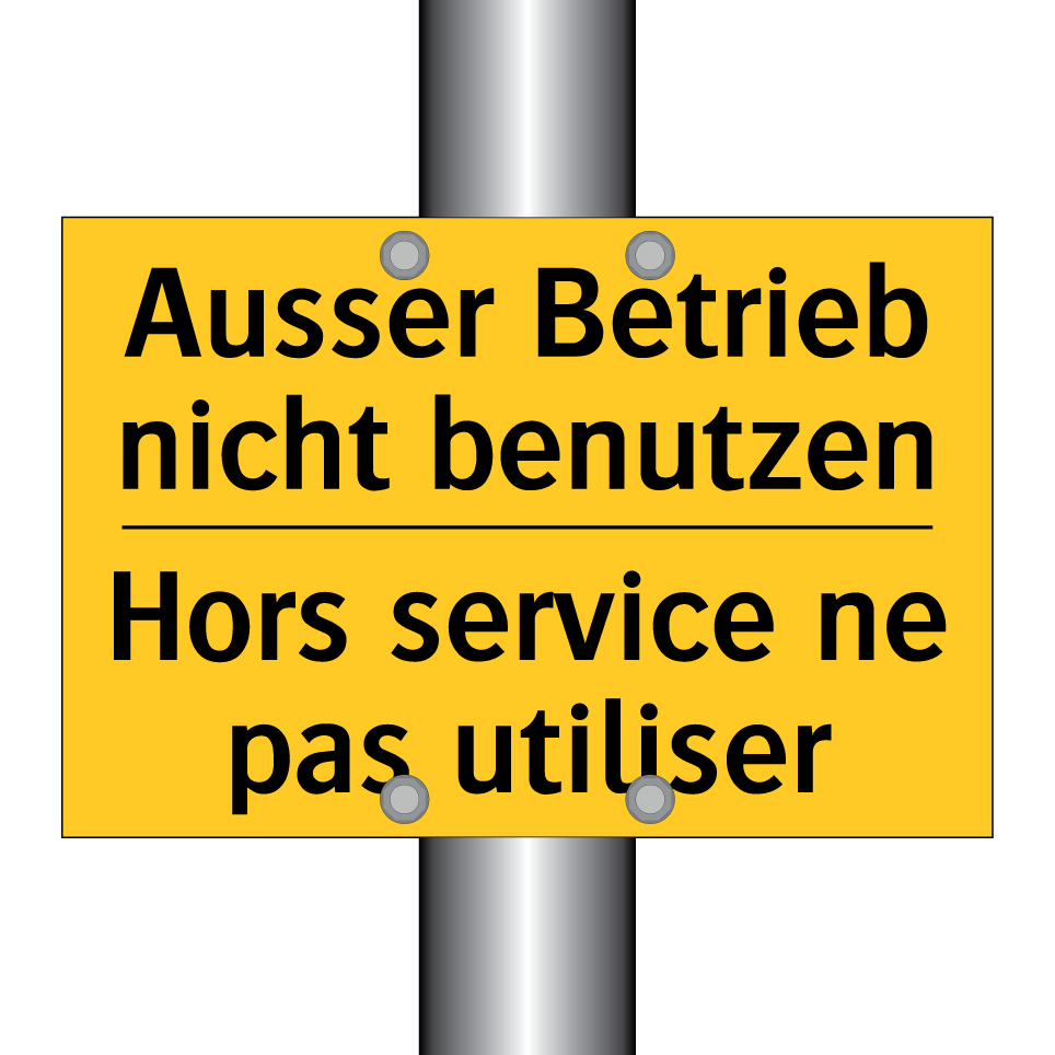 Ausser Betrieb nicht benutzen - Hors service ne pas utiliser