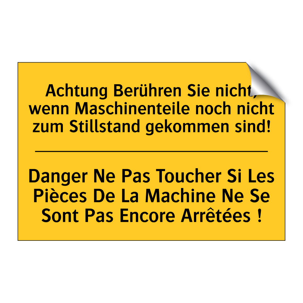 Achtung Berühren Sie nicht, wenn /.../ - Danger Ne Pas Toucher Si Les Pièces /.../