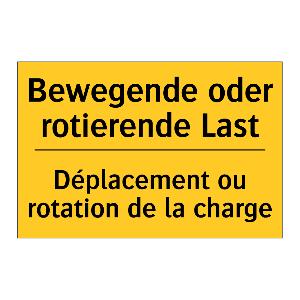 Bewegende oder rotierende Last - Déplacement ou rotation de la /.../